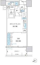 パークシティ柏の葉キャンパスザ・ゲートタワーウエスト 1DKの間取図画像