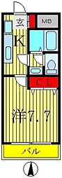 クレバーハウス 1Kの間取図画像