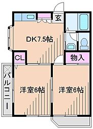 間取図画像 2DK