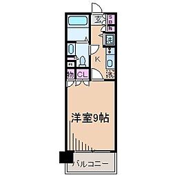 クラッサ元住吉 1Kの間取図画像