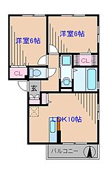 間取図画像 2LDK