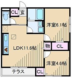 ブランヴェール大倉山 1階/101