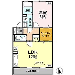 コーエイ・ラポール日吉弐番館 1LDKの間取図画像