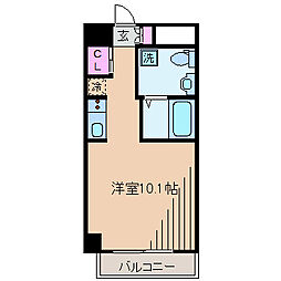 JMF-Residence新横浜 ワンルームの間取図画像