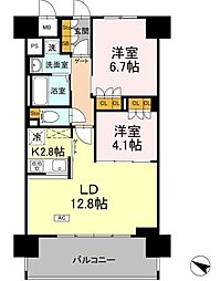 リーラ横浜川和町 2LDKの間取図画像