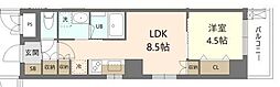 GRAND-MERE横浜大口 1LDKの間取図画像
