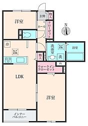 Belle Lead 大倉山 2LDKの間取図画像