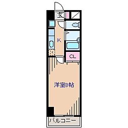 プラザKSN大倉山 1Kの間取図画像