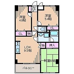 HARU菊名2 3LDKの間取図画像