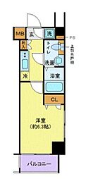 クレイシア新横浜 1Kの間取図画像