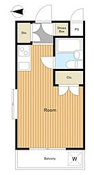 okkoユースピア大倉山 1Kの間取図画像