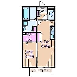 Lacineグラーテス 1LDKの間取図画像