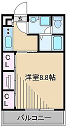 Blanc 1Kの間取図画像