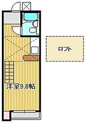 オレンジハウス ワンルームの間取図画像