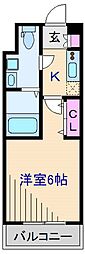 SPコート菊名ノース 1Kの間取図画像