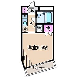 オーキッドレジデンス元住吉 1Kの間取図画像