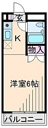 コンドレア綱島西 ワンルームの間取図画像