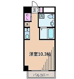 JMF-Residence新横浜 ワンルームの間取図画像