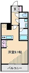 ARCOBALENO武蔵小杉2 ワンルームの間取図画像