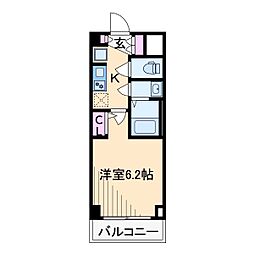 エステムコート新横浜グランデ 1Kの間取図画像