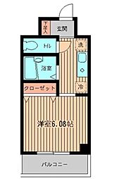 フォレスト向河原 1Kの間取図画像