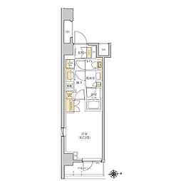 グレーシアフィット羽沢横浜国大 1Kの間取図画像