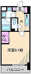 CREDO新横浜 1Kの間取図画像