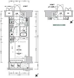 CRESTTAPP新横浜 1Kの間取図画像