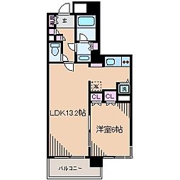 クラッサ元住吉 1LDKの間取図画像