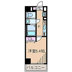 シェーナ 1Kの間取図画像