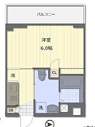 プロスペクト武蔵新城 1Kの間取図画像
