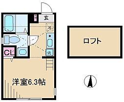 プロスペリテ ワンルームの間取図画像