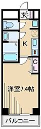 LOC'SKIKUNA 1Kの間取図画像