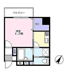 アルカンシェル新横浜 1Kの間取図画像