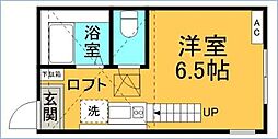 ピアチェーレ ワンルームの間取図画像
