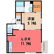 ボーディ醍函  ｜ 栃木県宇都宮市竹林町（賃貸アパート1LDK・1階・40.43㎡） その2