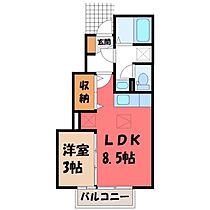 プレシャスガーデン  ｜ 栃木県宇都宮市上野町（賃貸アパート1LDK・1階・30.07㎡） その2