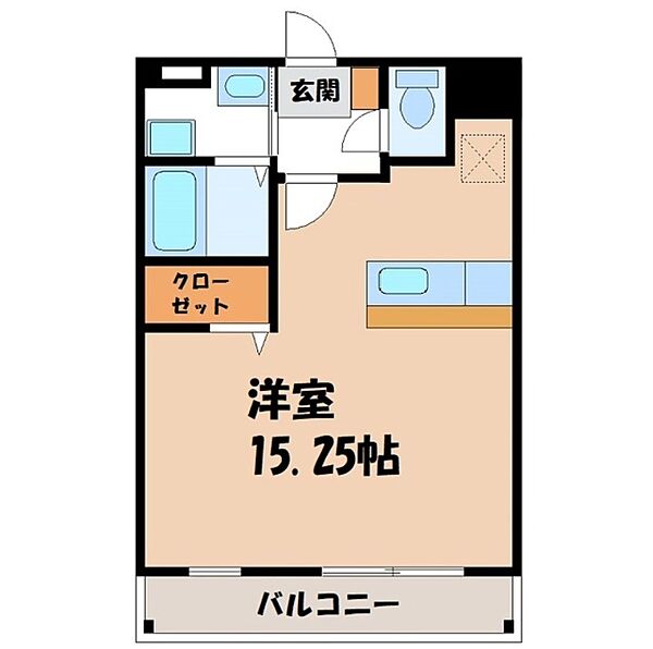 ジュエルコート ｜栃木県宇都宮市平松本町(賃貸マンション1R・4階・36.66㎡)の写真 その2