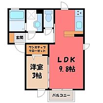 ウィット ガーデン  ｜ 栃木県宇都宮市若草3丁目（賃貸アパート1LDK・2階・33.36㎡） その2