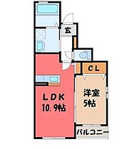 グリーンガーデン II Ａ  ｜ 栃木県鹿沼市緑町3丁目（賃貸アパート1LDK・1階・41.50㎡） その2