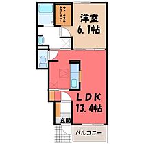 サンセリテ  ｜ 栃木県宇都宮市上戸祭町（賃貸アパート1LDK・1階・45.09㎡） その2