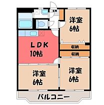 ファミーユ A棟  ｜ 栃木県宇都宮市東簗瀬1丁目（賃貸マンション3LDK・2階・63.17㎡） その2