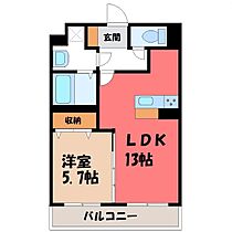 八幡山公園ザ・レジデンス A  ｜ 栃木県宇都宮市八幡台（賃貸マンション1LDK・3階・46.94㎡） その2