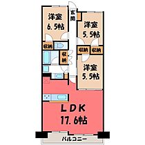 センチュリー宇都宮弐番館  ｜ 栃木県宇都宮市宮みらい（賃貸マンション3LDK・9階・76.73㎡） その2