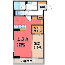 Bios  ｜ 栃木県宇都宮市桜5丁目（賃貸アパート1LDK・1階・40.39㎡） その2