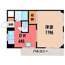 ハイツ霜越  ｜ 栃木県宇都宮市今泉3丁目（賃貸マンション1DK・2階・39.60㎡） その2