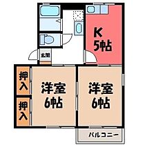 ルグラン鶴田 B  ｜ 栃木県宇都宮市鶴田町（賃貸アパート2K・1階・41.55㎡） その2