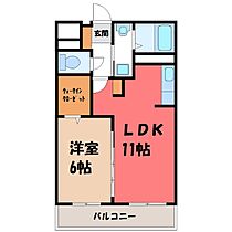 ムゲンハイツ下戸祭  ｜ 栃木県宇都宮市下戸祭1丁目（賃貸マンション1LDK・2階・40.00㎡） その2