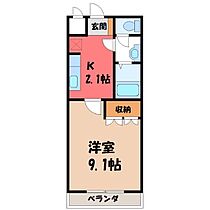 サニーホーム  ｜ 栃木県宇都宮市中岡本町（賃貸アパート1K・1階・29.75㎡） その2