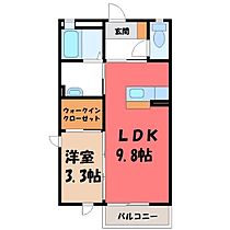 メルヴェーユ 陽東  ｜ 栃木県宇都宮市陽東7丁目（賃貸アパート1LDK・1階・34.02㎡） その2